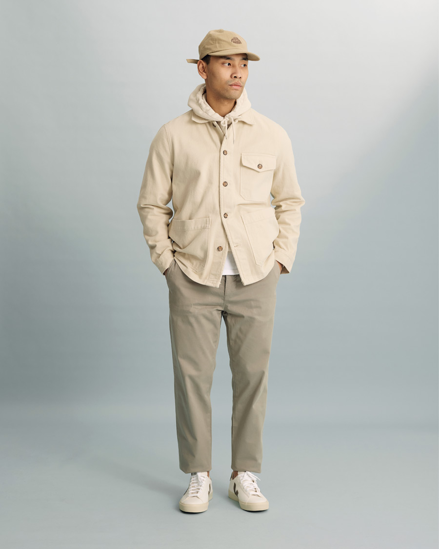 Heren | Overhemden | A Day's March | Sturdy Twill Patch Pocket Overshirt Desert