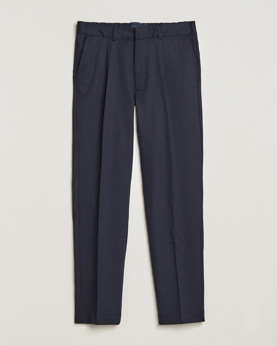 Heren | | A Day's March | Smart Trousers Wool Twill Navy