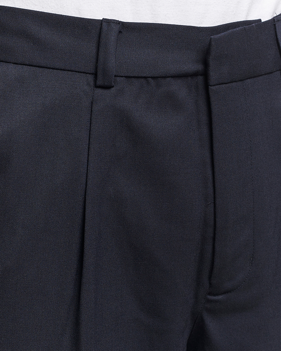Heren | Broeken | A Day's March | Smart Trousers Wool Twill Navy