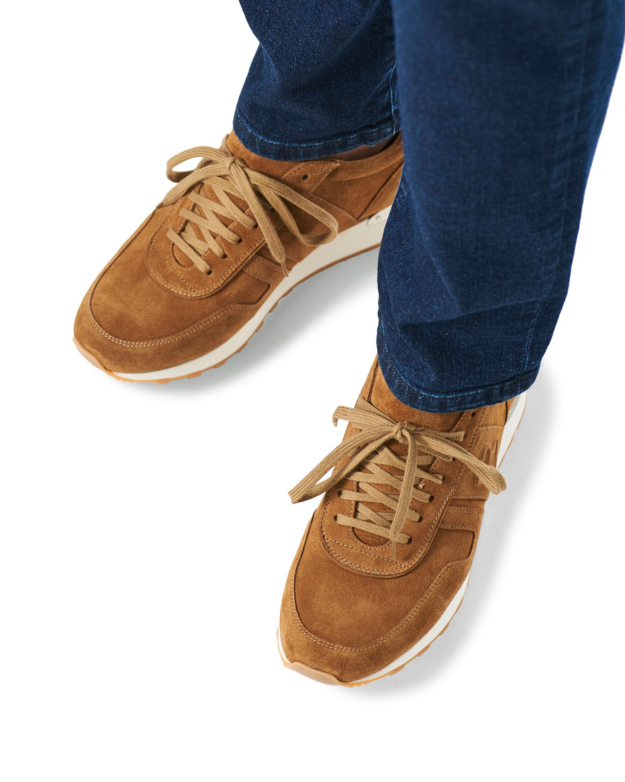 Heren | Ralph Lauren Purple Label Ethan Running Sneakers Brown Suede | Ralph Lauren Purple Label | Ethan Running Sneakers Brown Suede