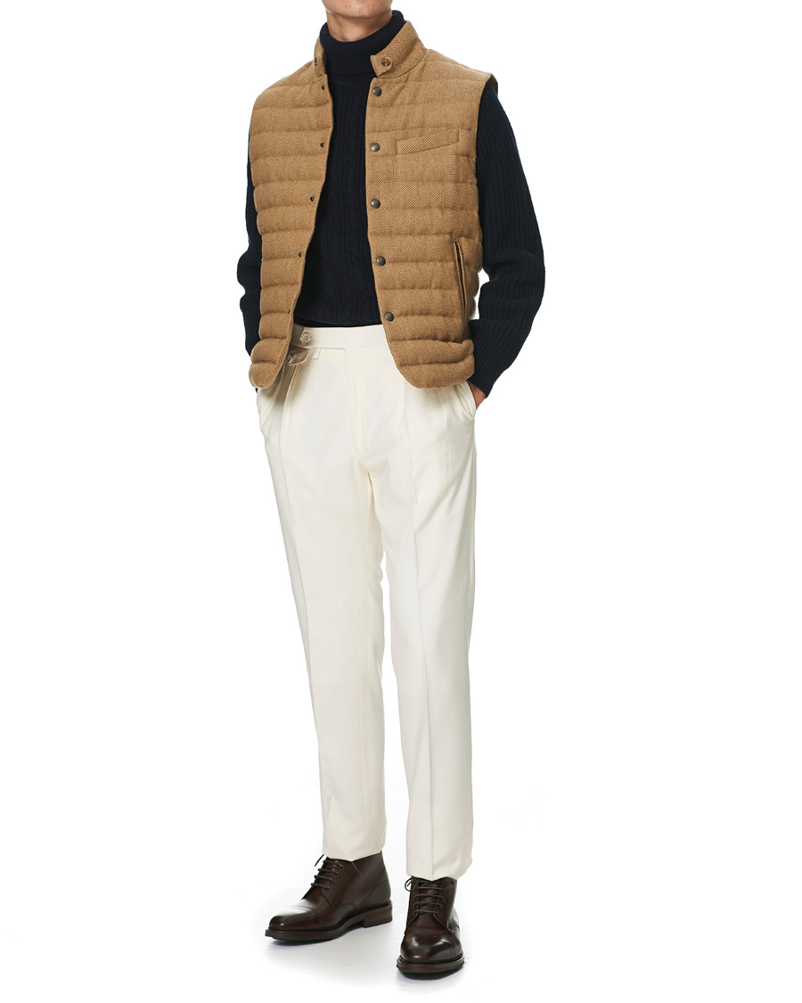 Heren | Jassen | Ralph Lauren Purple Label | Whitwell Wool Tweed Down Vest Classic Camel
