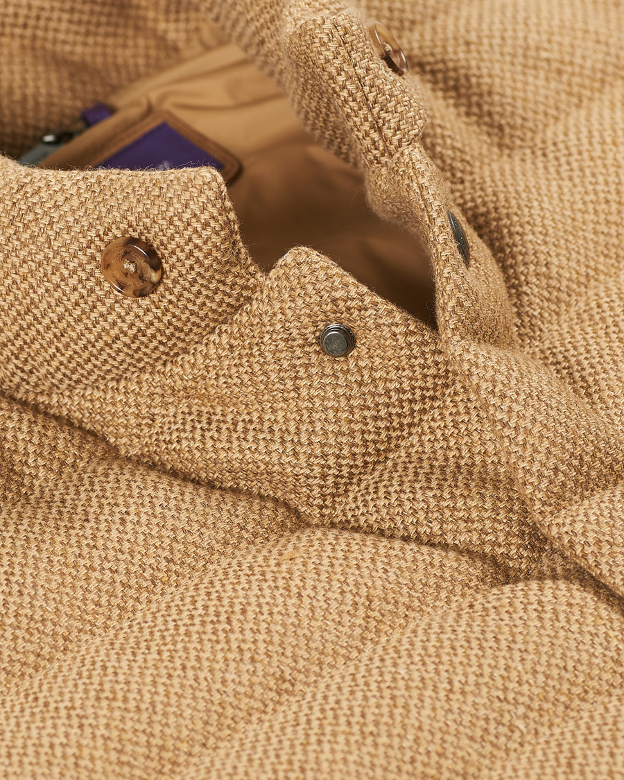 Heren | Jassen | Ralph Lauren Purple Label | Whitwell Wool Tweed Down Vest Classic Camel