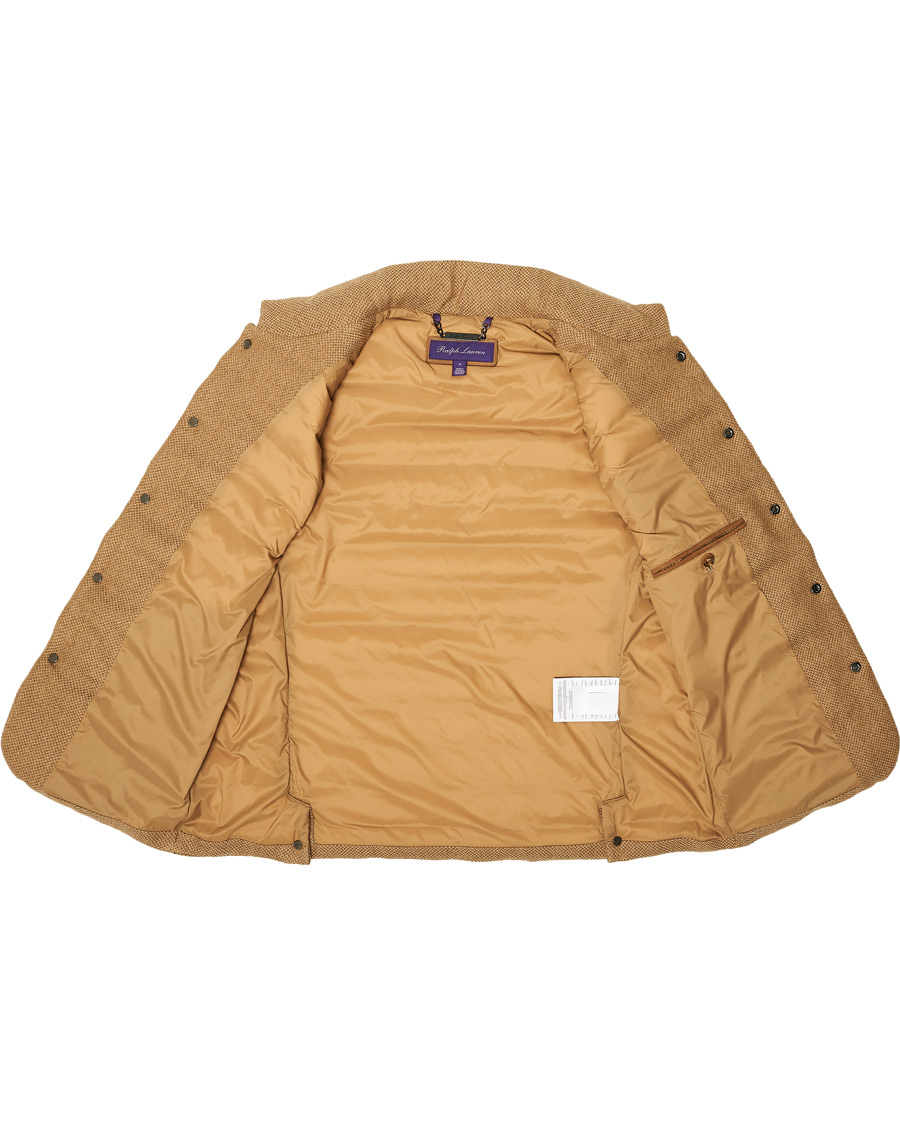 Heren | Jassen | Ralph Lauren Purple Label | Whitwell Wool Tweed Down Vest Classic Camel