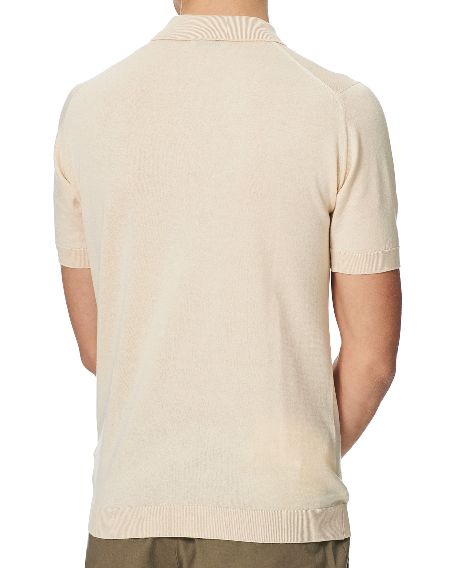 Heren | Polo's | John Smedley | Adrian Slim Fit Sea Island Polo Ecru