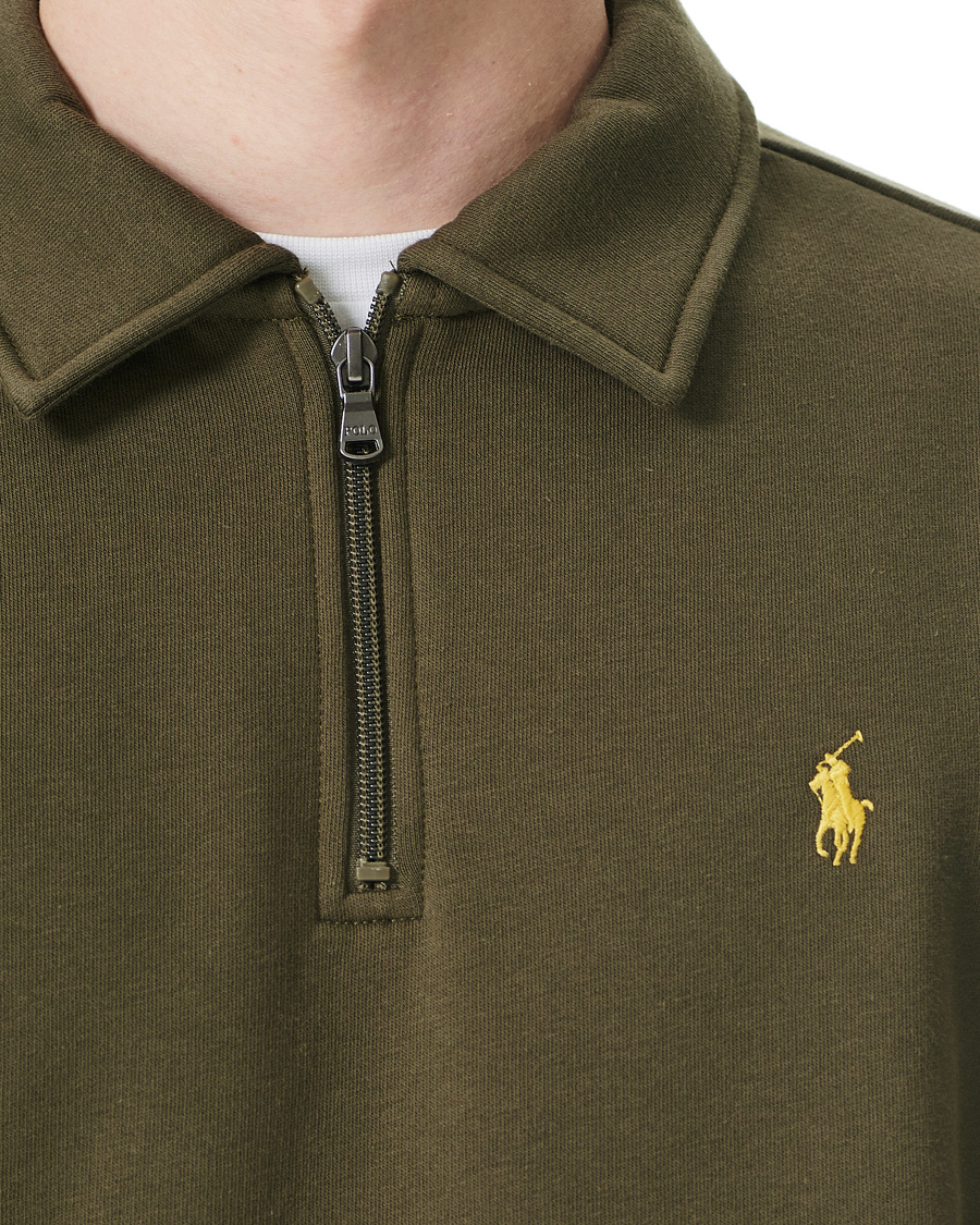 Heren | Truien | Polo Ralph Lauren | Graphic Fleece Half Zip Sweater Defender Green