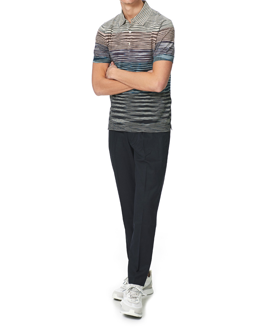 Heren | Polo's | Missoni | Degradé Knitted Short Sleeve Polo Multicolour