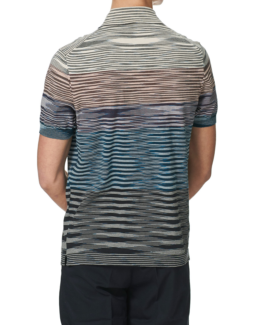 Heren | Polo's | Missoni | Degradé Knitted Short Sleeve Polo Multicolour