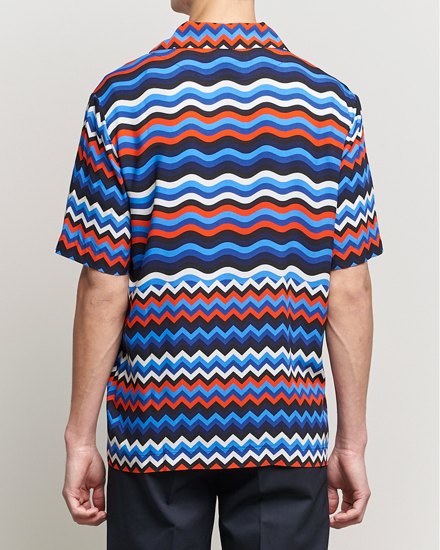 Heren | Overhemden | Missoni | Zig Zag Bowling Shirt Navy/Red