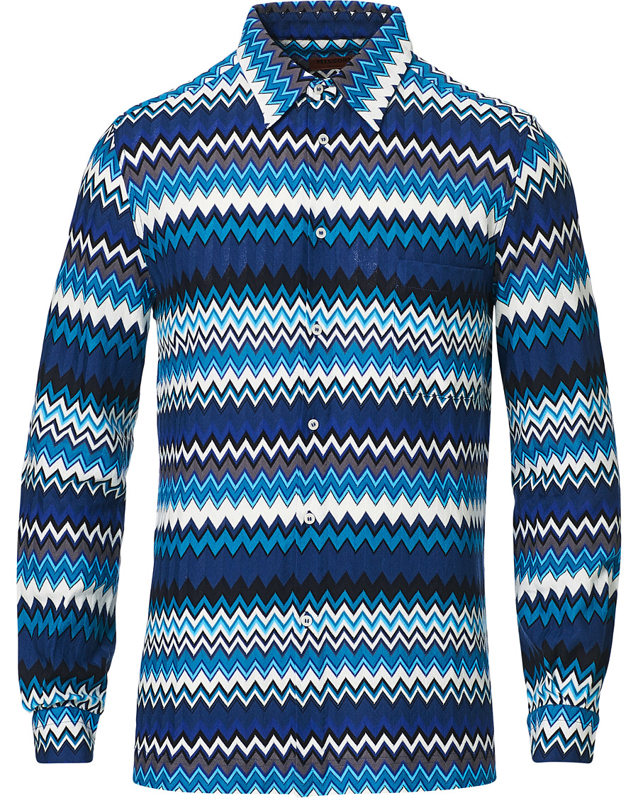 Heren | Overhemden | Missoni | Zig Zag Print Shirt Navy