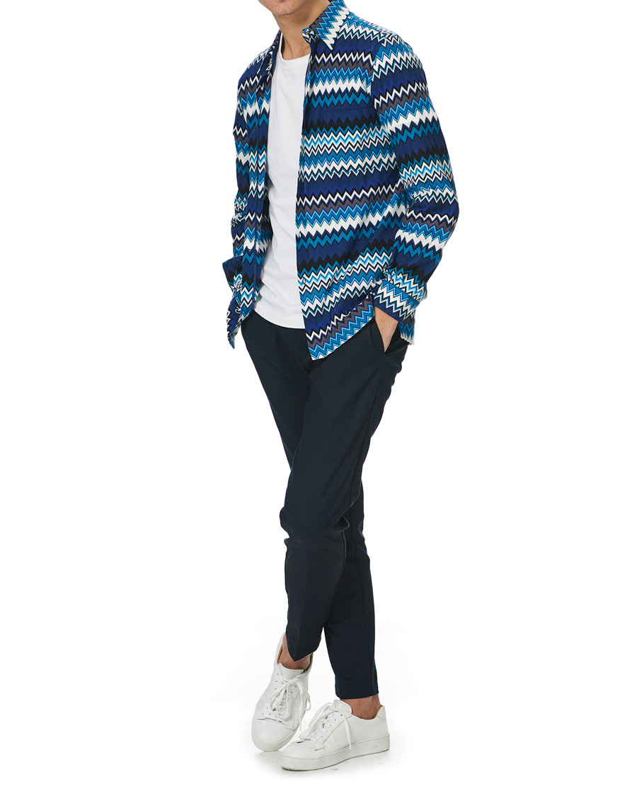 Heren | Overhemden | Missoni | Zig Zag Print Shirt Navy