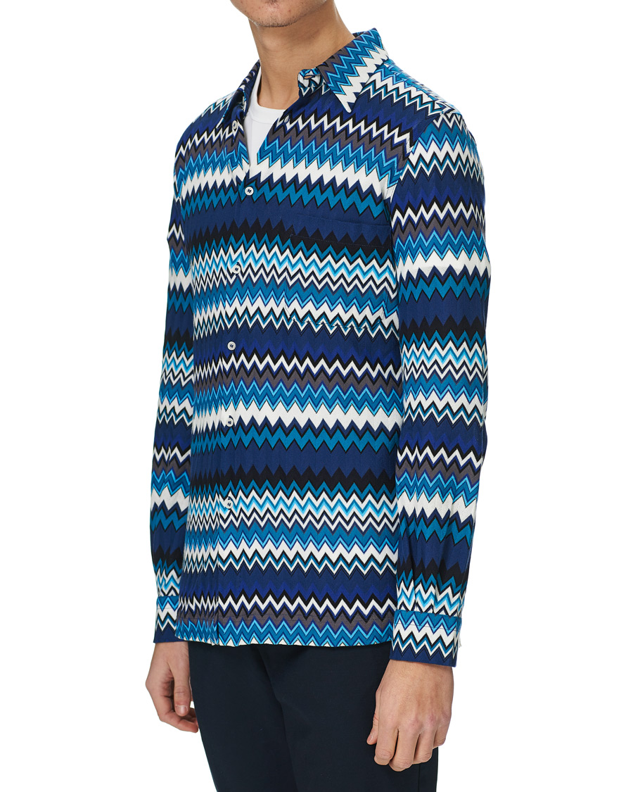 Heren | Overhemden | Missoni | Zig Zag Print Shirt Navy