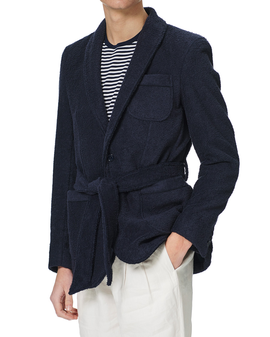 Heren | Truien | Orlebar Brown | Darvill Cotton Terry Cardigan Ink