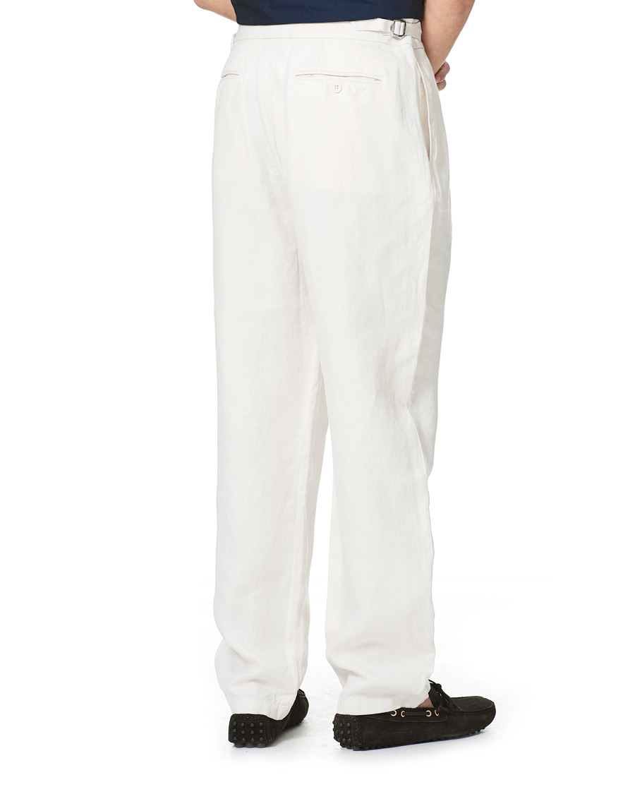Heren | Broeken | Orlebar Brown | Lyford Relaxed Pleated Linen Trousers White Sand