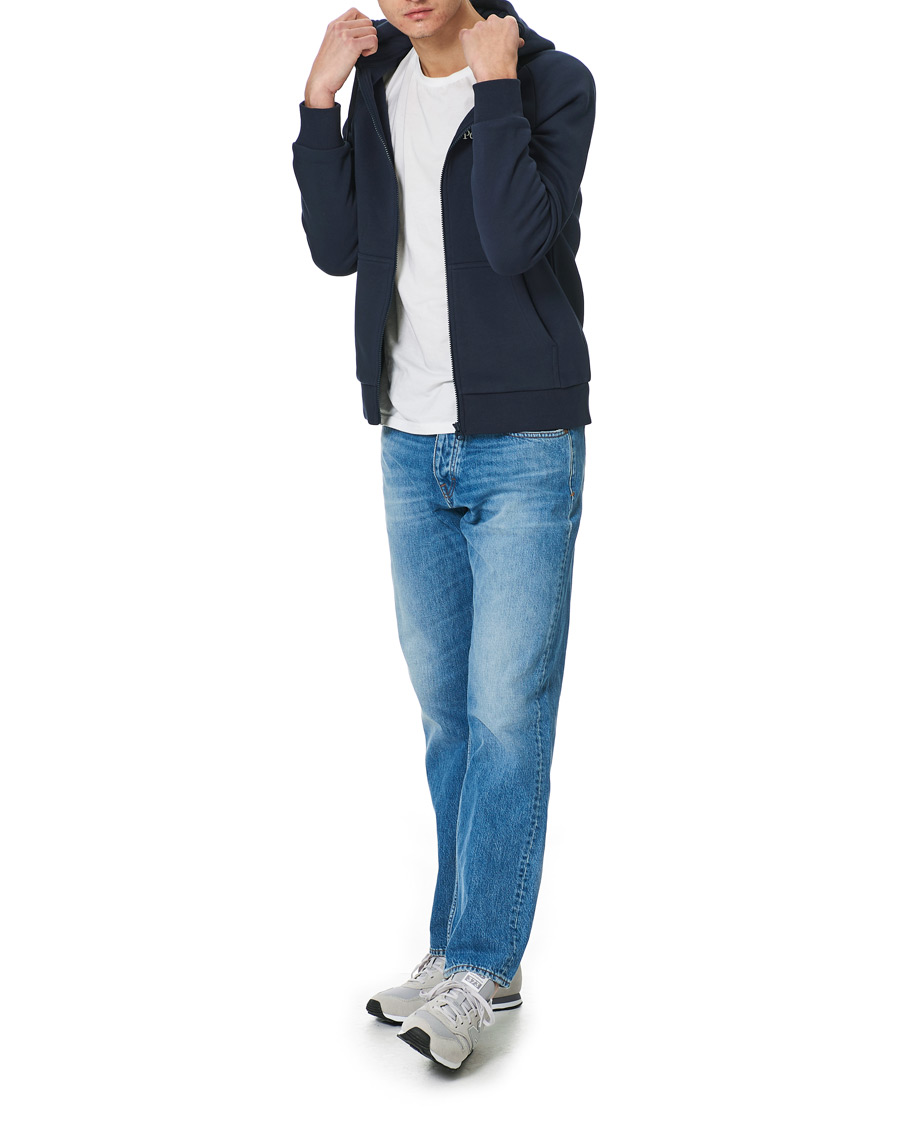 Heren | Truien | Peak Performance | Original Logo Full Zip Hoodie Blue Shadow