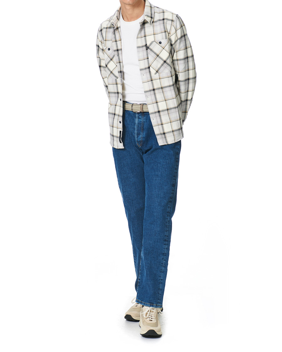 Heren | Overhemden | Peak Performance | Cotton Check Shirt Creme Beige