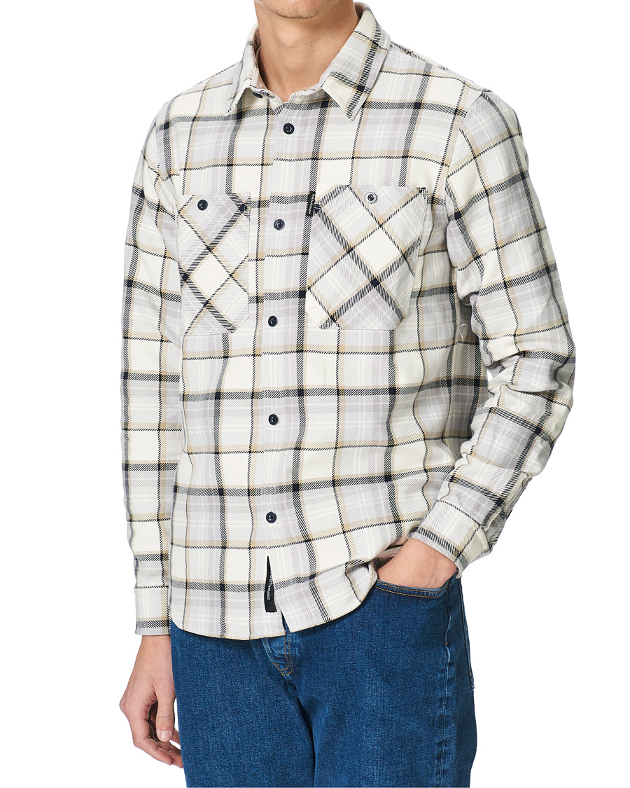 Heren | Overhemden | Peak Performance | Cotton Check Shirt Creme Beige