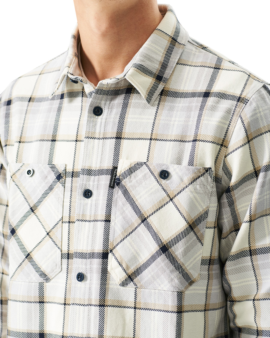 Heren | Overhemden | Peak Performance | Cotton Check Shirt Creme Beige