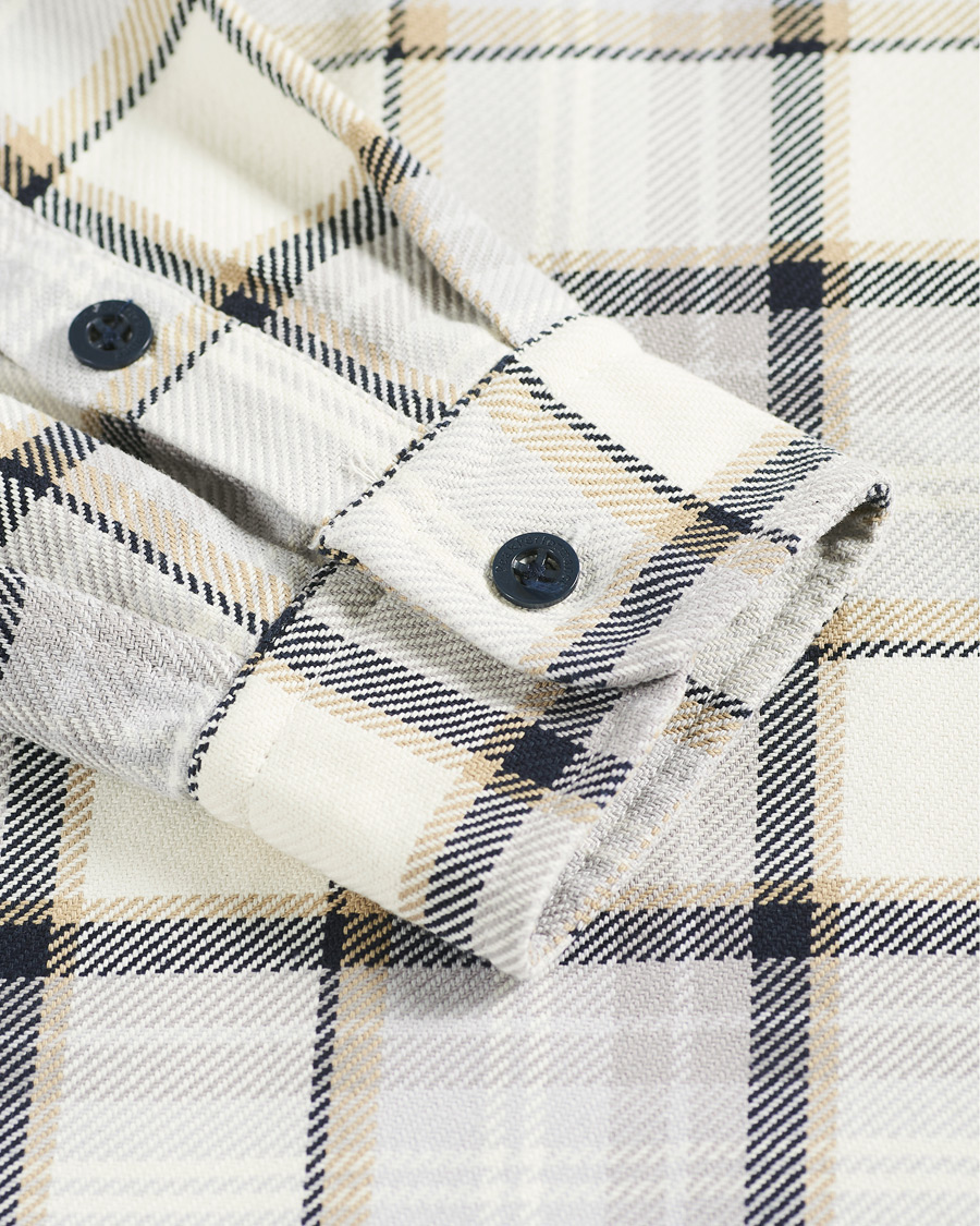 Heren | Overhemden | Peak Performance | Cotton Check Shirt Creme Beige