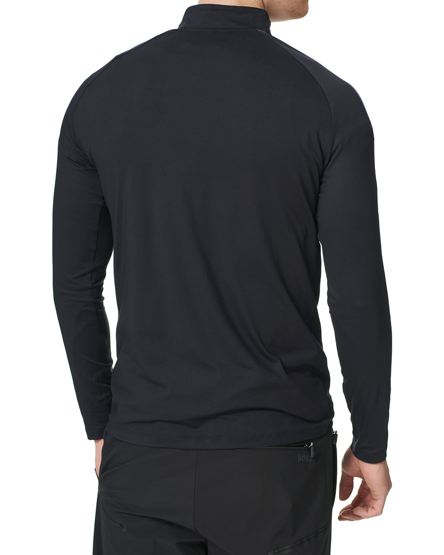 Heren | T-shirts | Peak Performance | Chase Half Zip Long Sleeve Tee Black