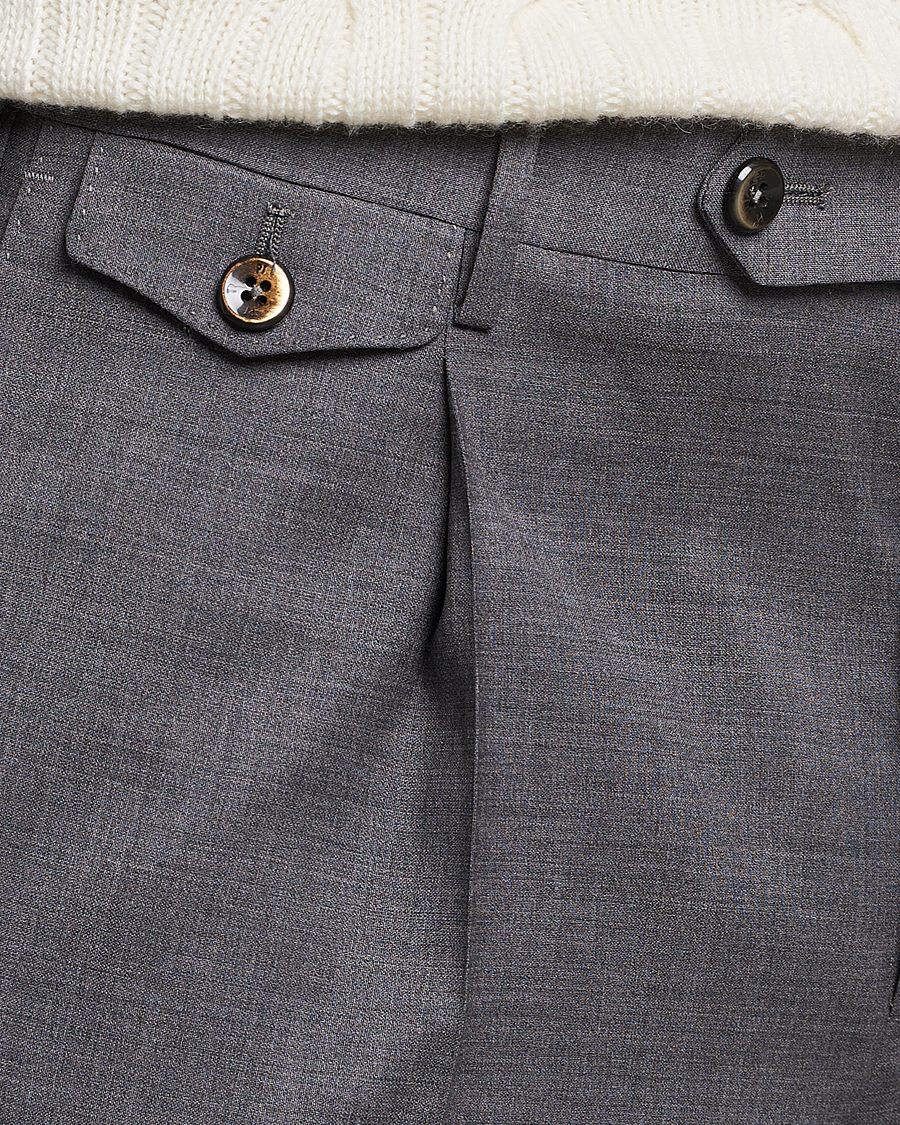 Heren | Broeken | PT01 | Gentleman Fit Wool Trousers Medium Grey