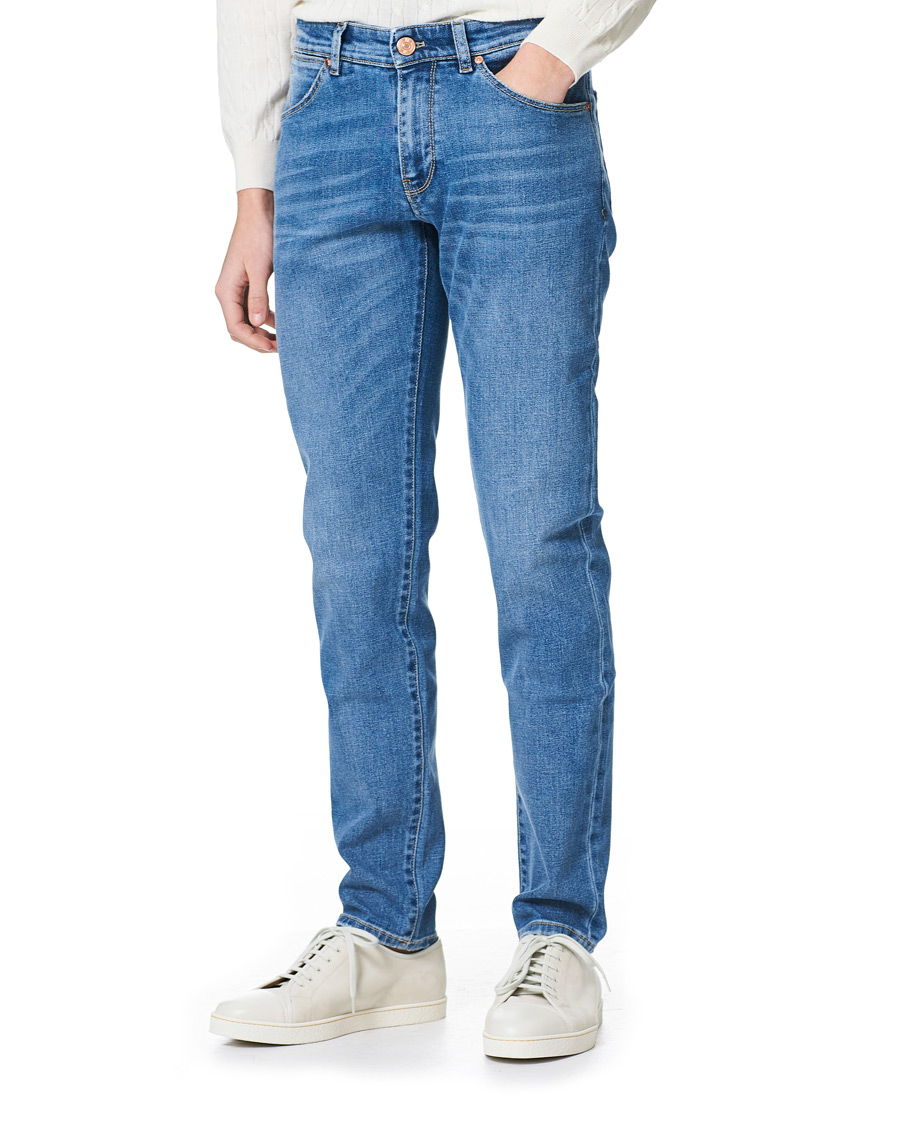 Heren | Jeans | PT01 | Slim Fit Stretch Denim Light Blue Wash
