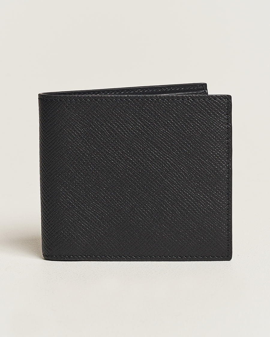 Heren |  | Smythson | Panama 6 Card Wallet Black Leather