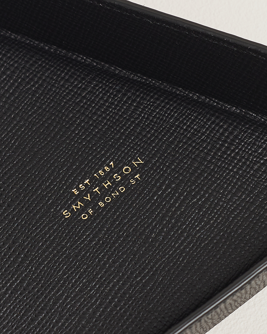 Heren | Thuis | Smythson | Panama Leather Coin Tray Black