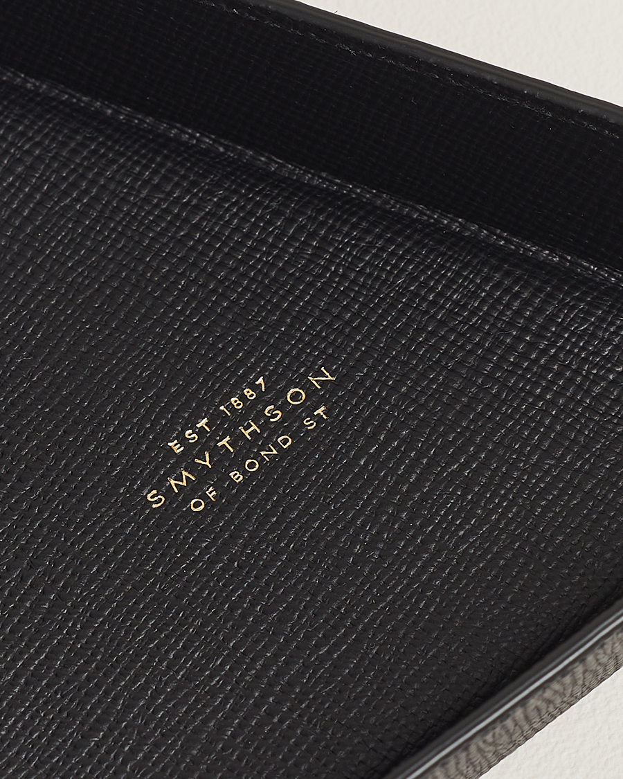 Heren | Smythson | Smythson | Panama Leather Coin Tray Black