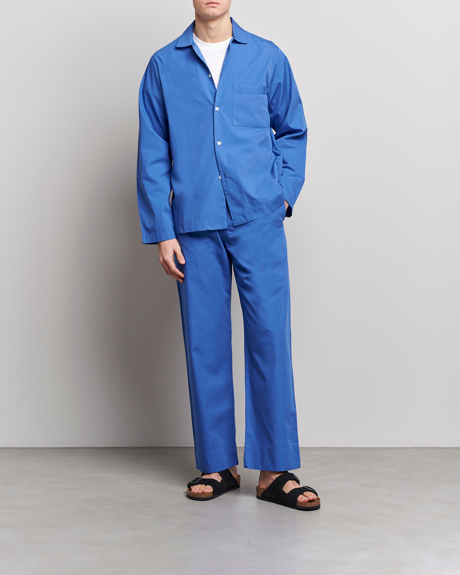 Heren | Tekla Poplin Pyjama Shirt Royal Blue | Tekla | Poplin Pyjama Shirt Royal Blue