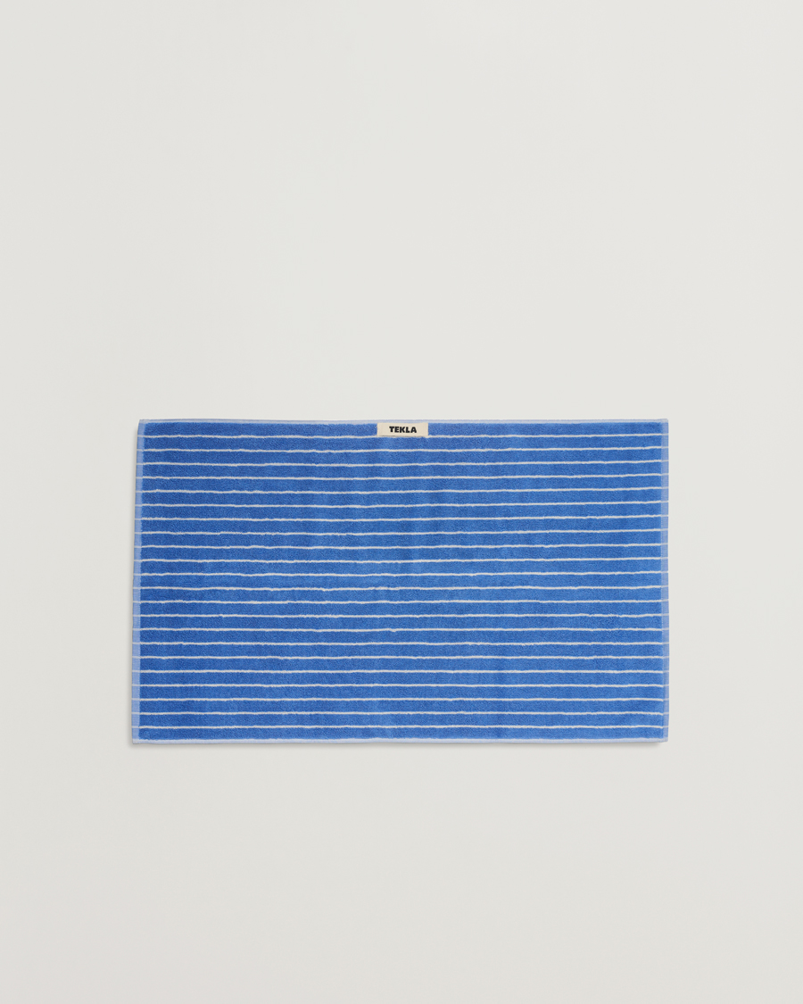 Heren | Tekla | Tekla | Organic Terry Hand Towel Clear Blue Stripes