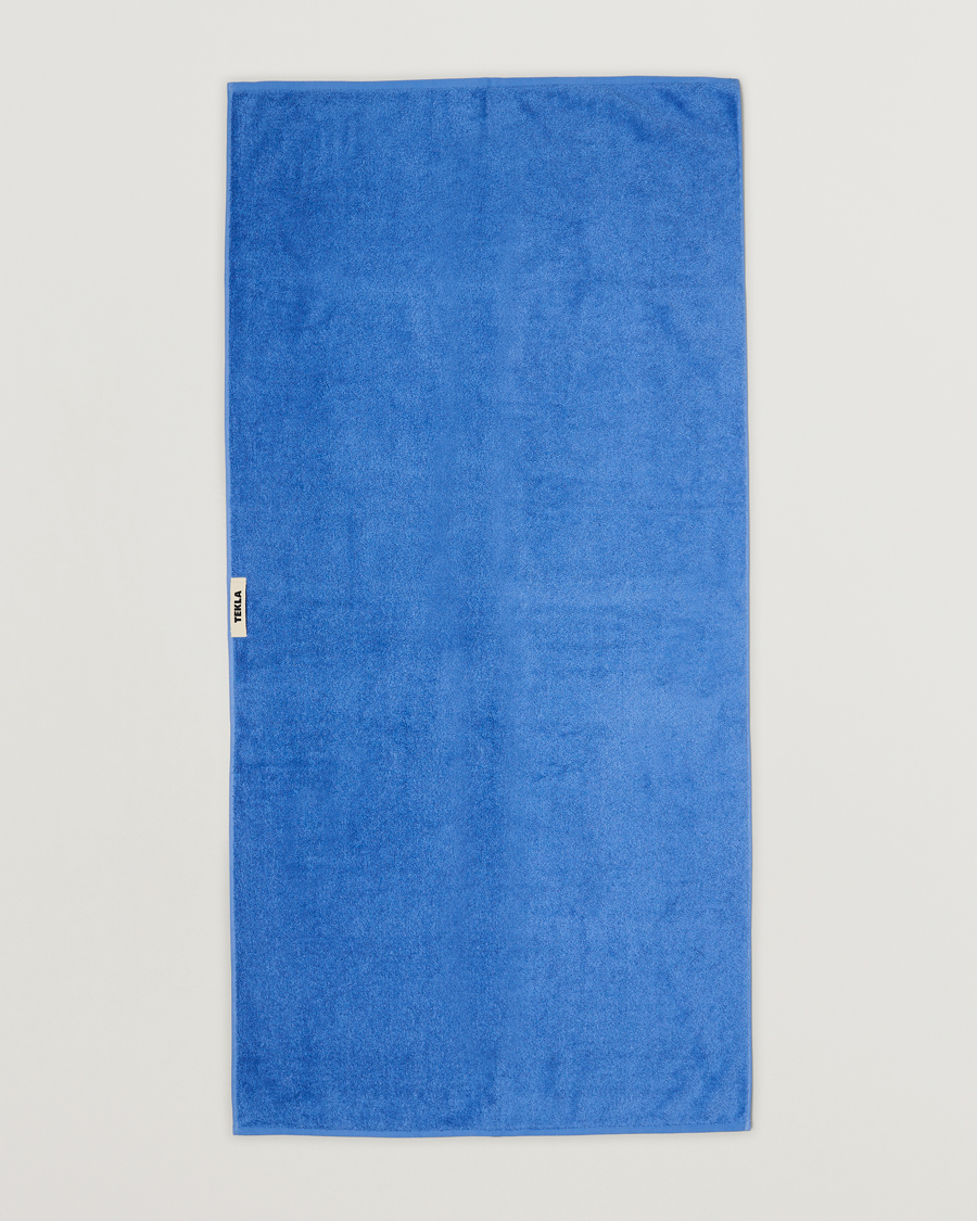 Heren | Handdoeken | Tekla | Organic Terry Bath Towel Clear Blue