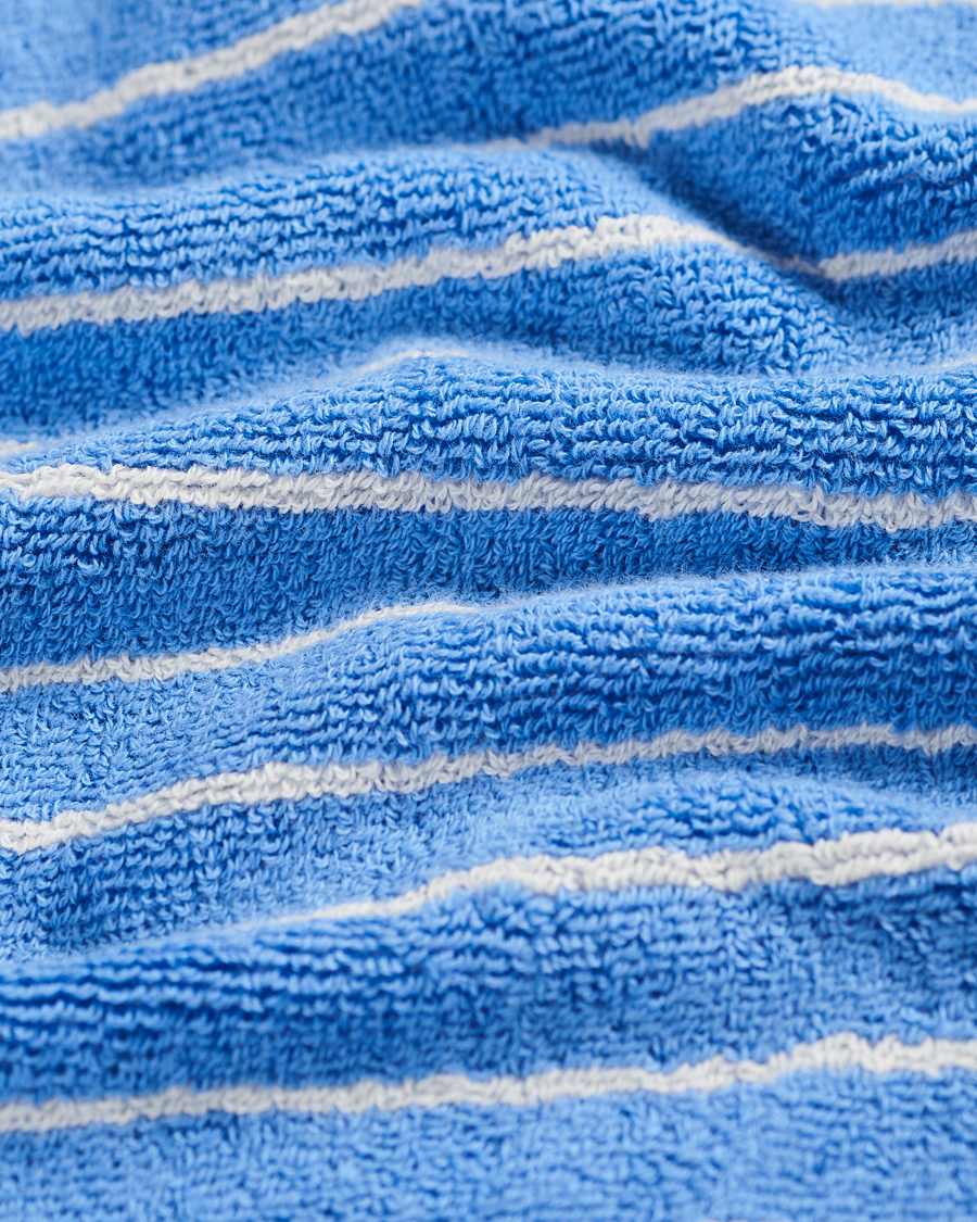 Heren | Stoffen | Tekla | TeklaOrganic Terry Bath TowelClear Blue Stripes