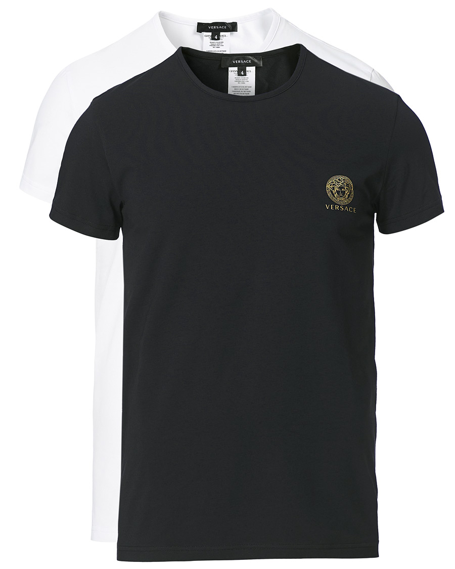 Heren | T-shirts | Versace | 2-Pack Medusa Tee Black/White