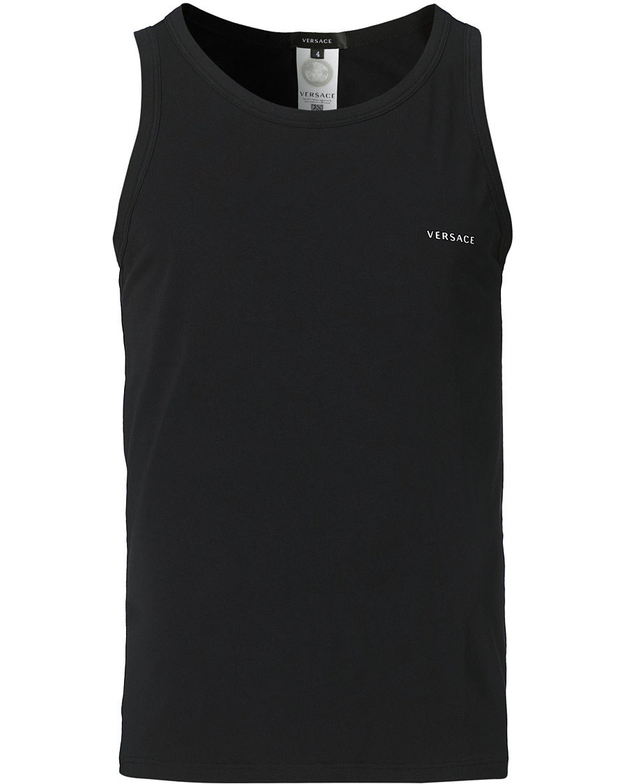 Heren | T-shirts | Versace | Logo Tank Top Black