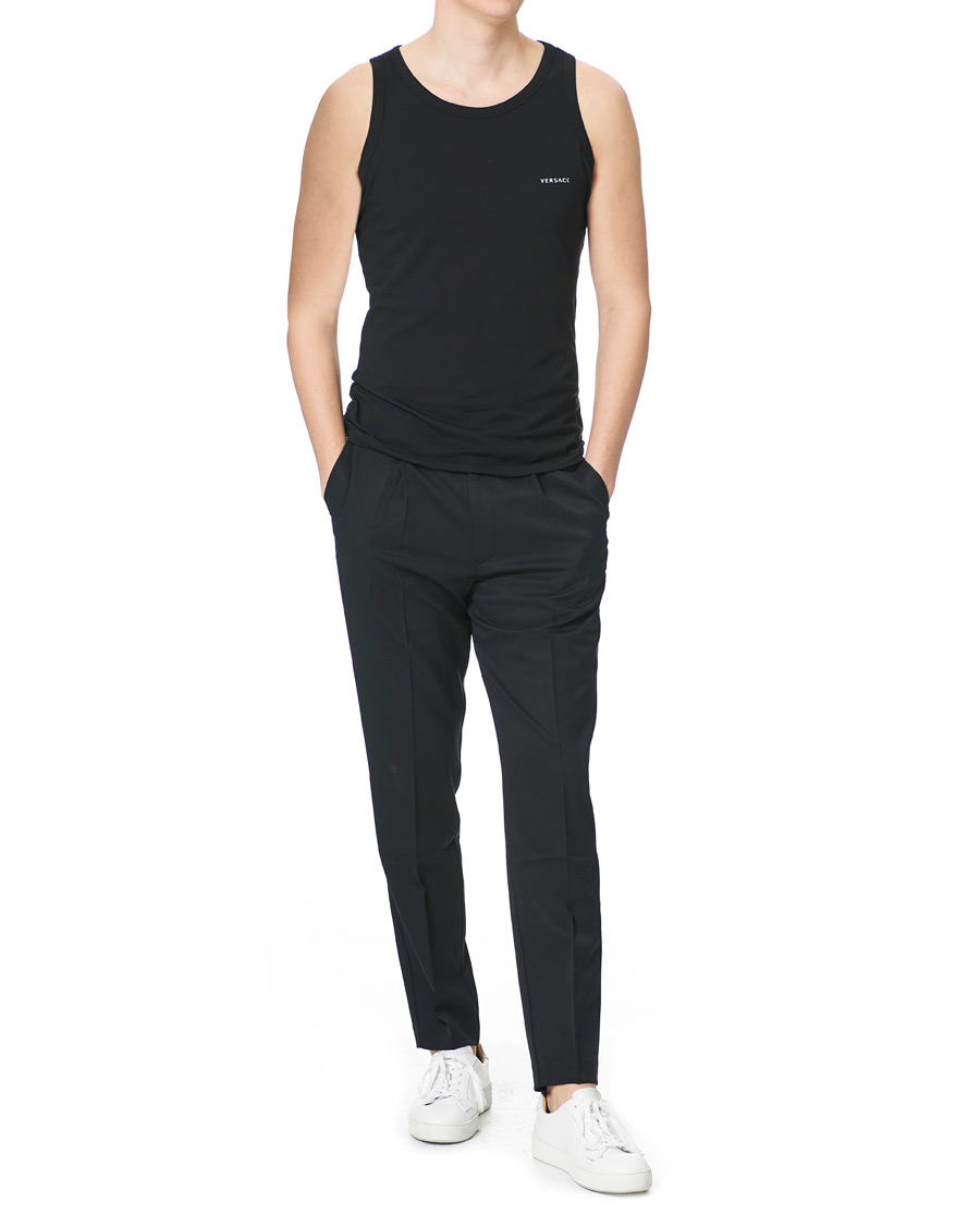 Heren | T-shirts | Versace | Logo Tank Top Black