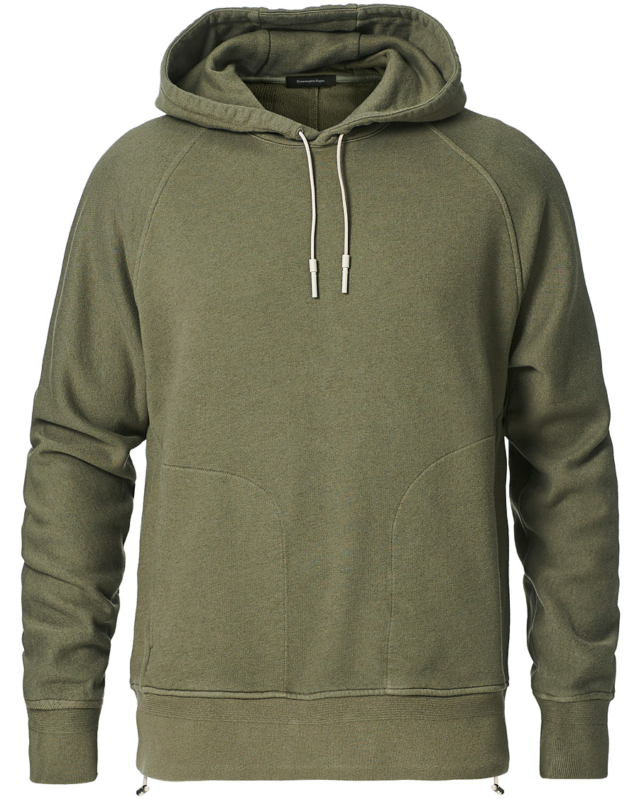 Heren | Truien | Ermenegildo Zegna | Cotton/Cashmere Hoodie Sage Green