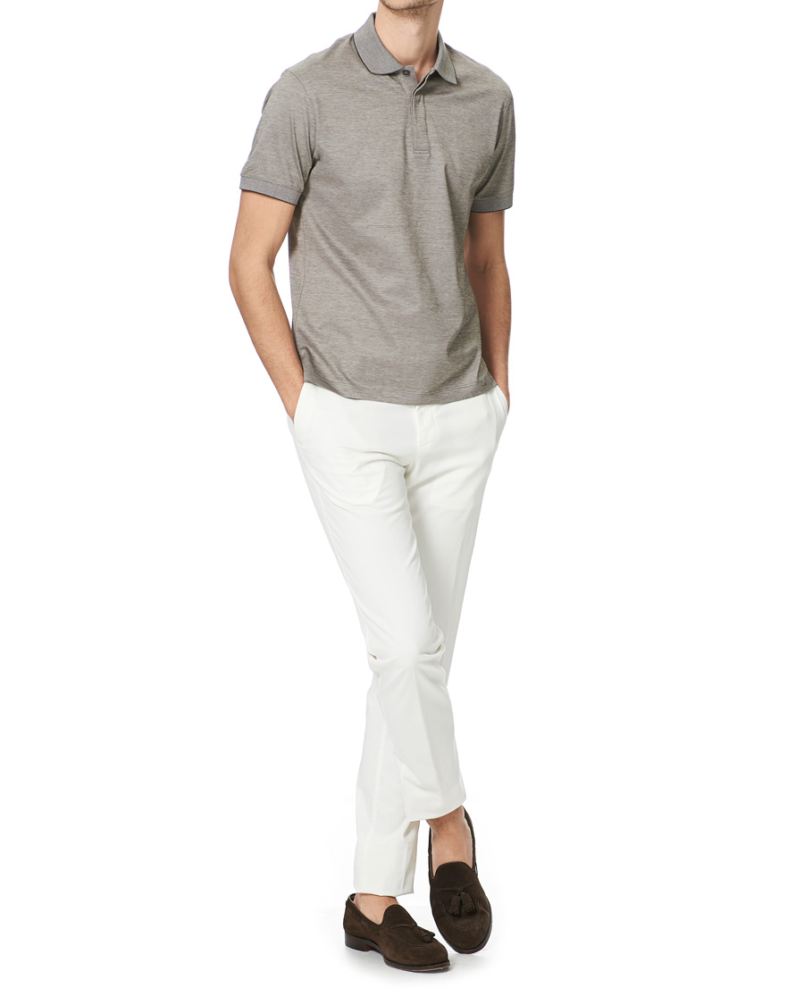 Heren | Polo's | Ermenegildo Zegna | Mercerized Cotton Polo Light Grey