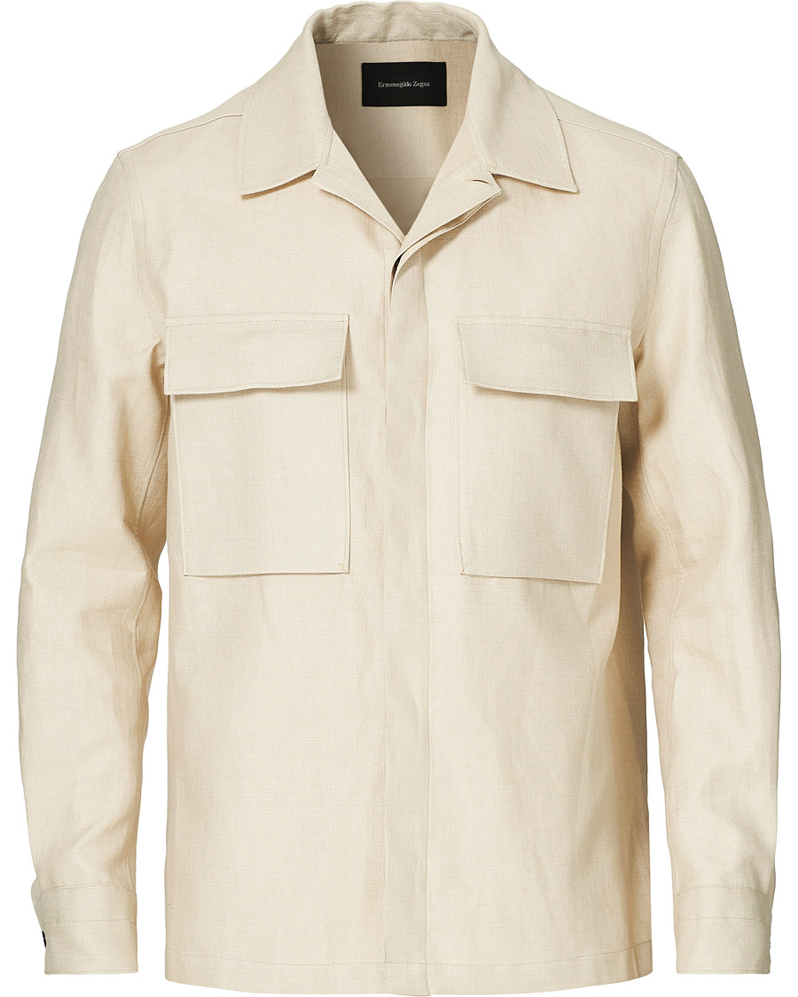 Heren | Overhemden | Ermenegildo Zegna | Linen Shirt Jacket Light Beige