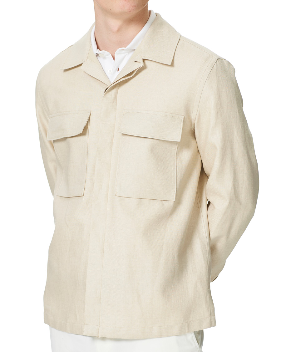 Heren | Overhemden | Ermenegildo Zegna | Linen Shirt Jacket Light Beige