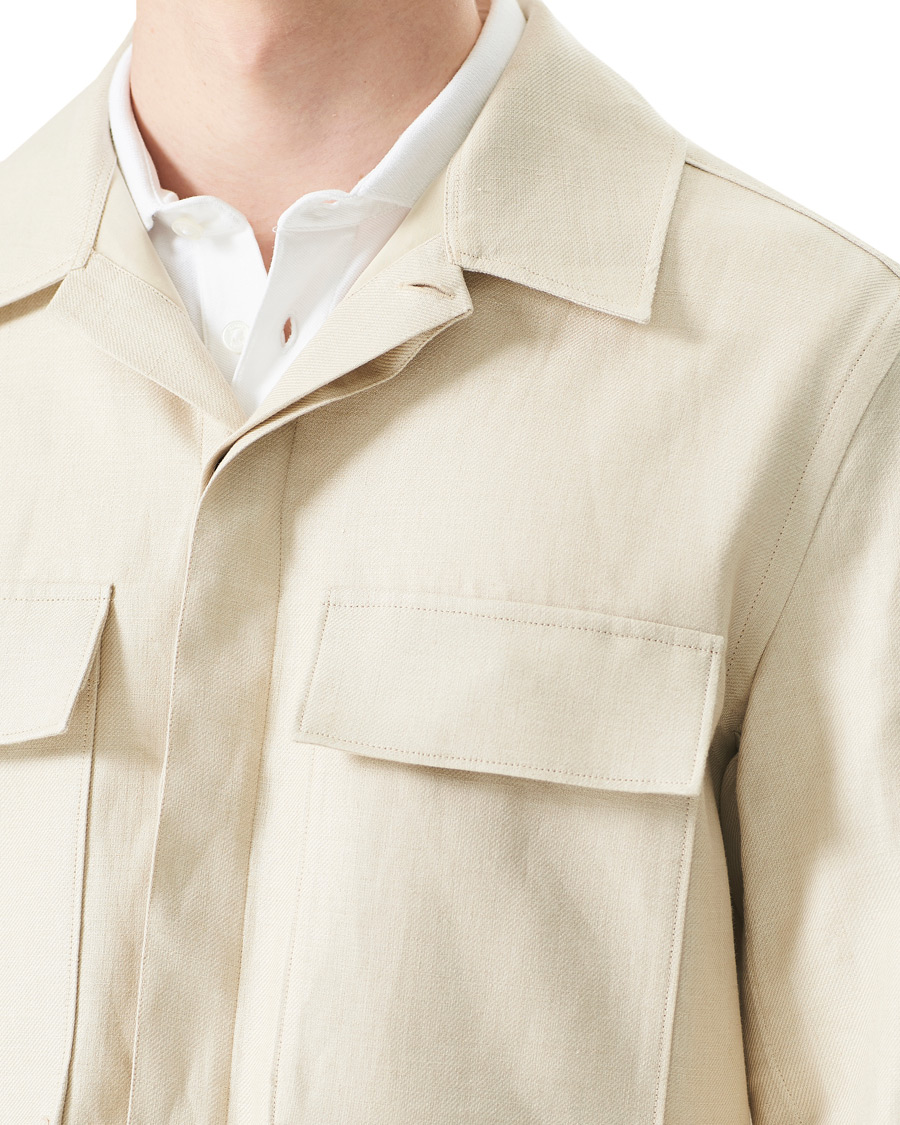 Heren | Overhemden | Ermenegildo Zegna | Linen Shirt Jacket Light Beige
