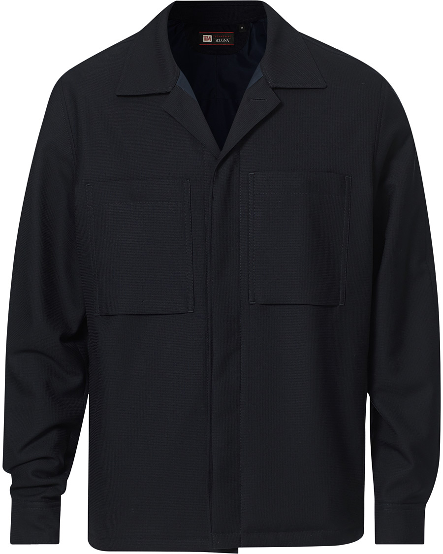 Heren | Jassen | Z Zegna | Padded Techmerino Shirt Jacket Navy