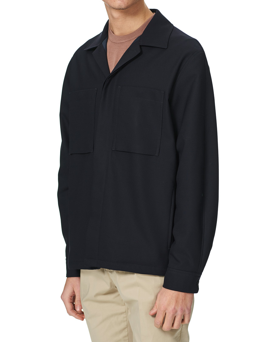 Heren | Jassen | Z Zegna | Padded Techmerino Shirt Jacket Navy