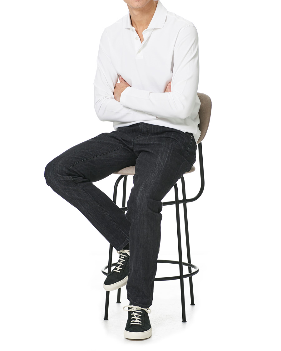 Heren | Truien | Z Zegna | Stretch Piquet Long Sleeve Polo White