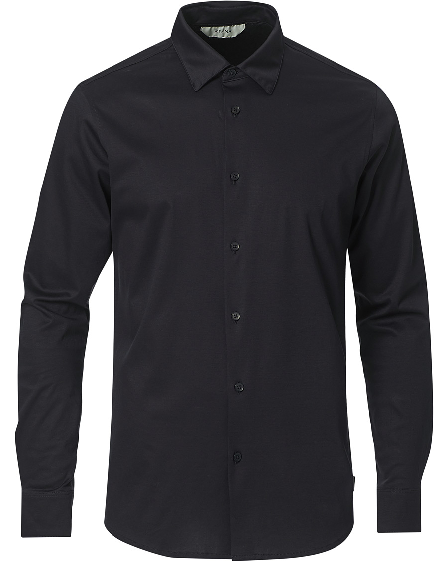 Heren | Overhemden | Z Zegna | Soft Jersey Shirt Navy