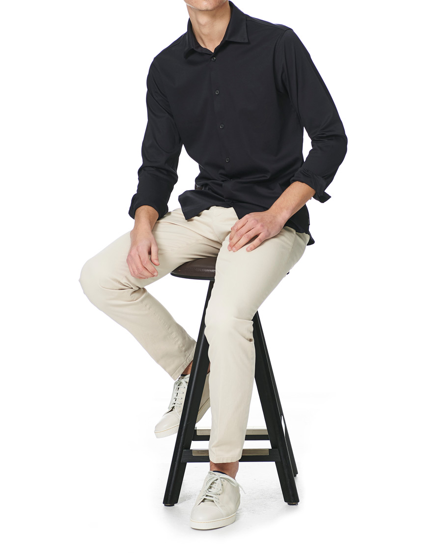 Heren | Overhemden | Z Zegna | Soft Jersey Shirt Navy