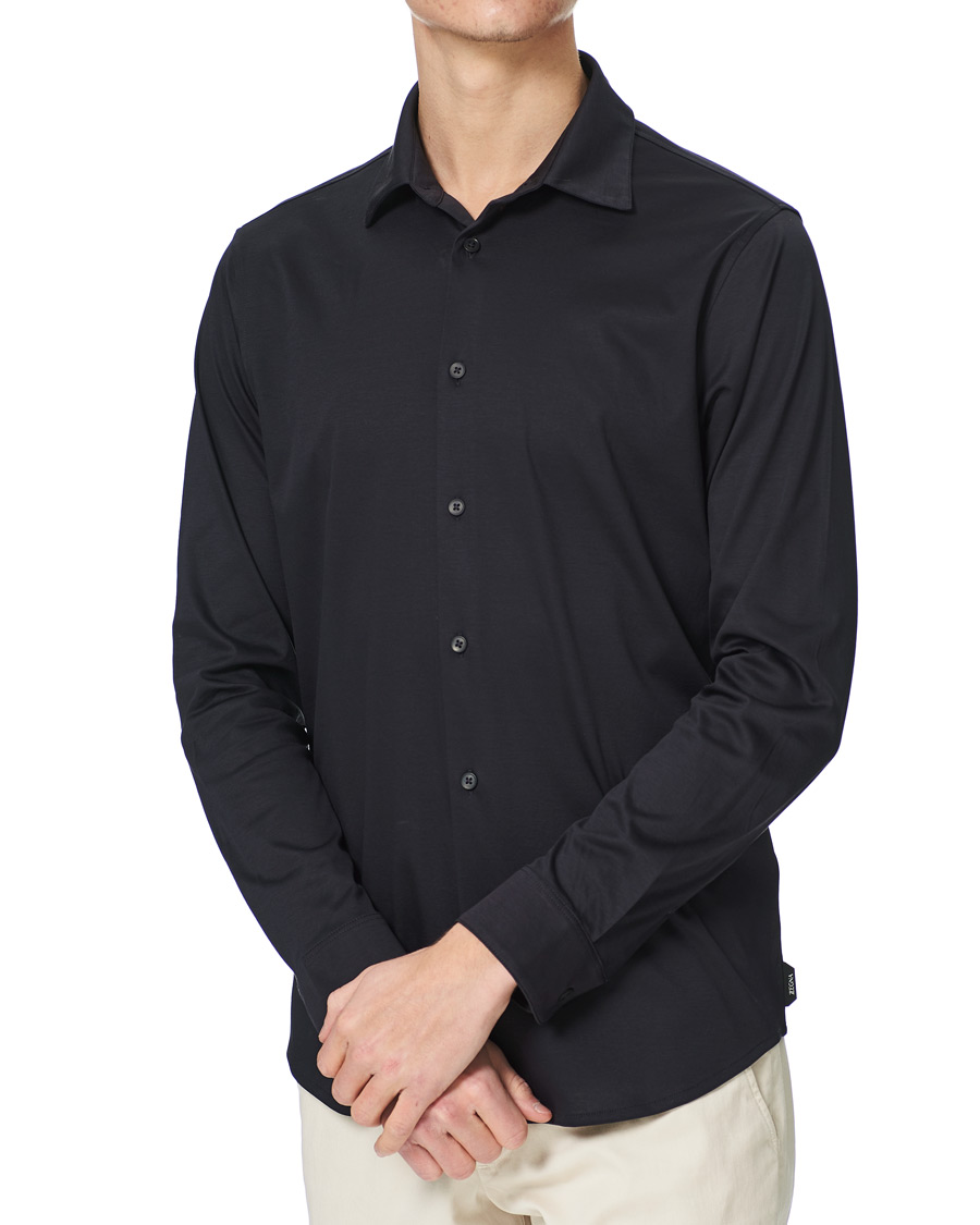 Heren | Overhemden | Z Zegna | Soft Jersey Shirt Navy