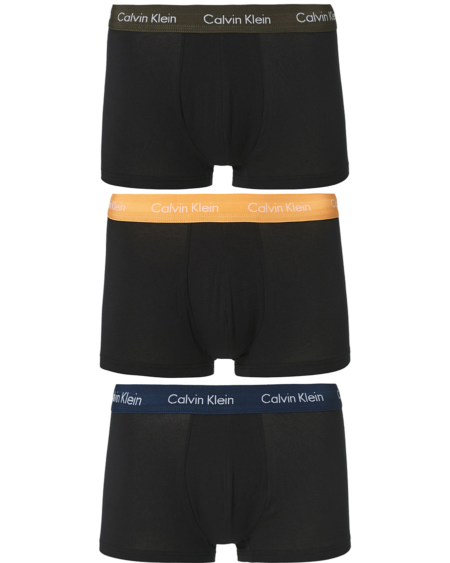 Heren | Ondergoed | Calvin Klein | Cotton Stretch Trunk 3-Pack Orange/Blue/Green