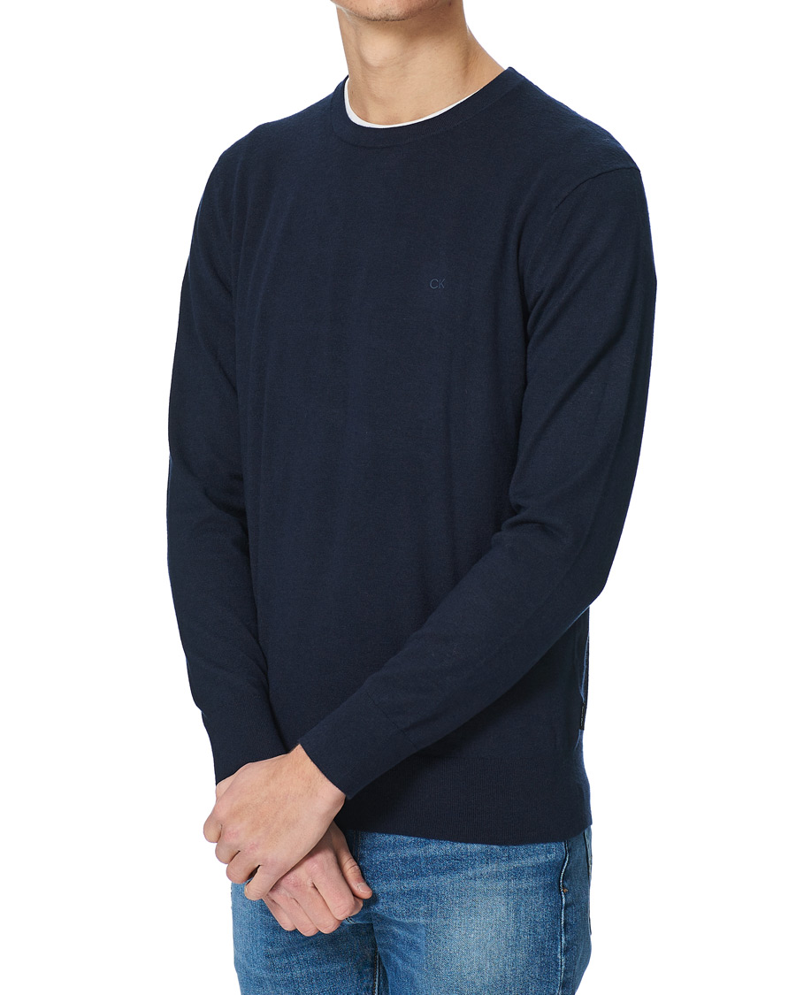 Heren | Truien | Calvin Klein | Crew Neck Knitted Sweater Navy