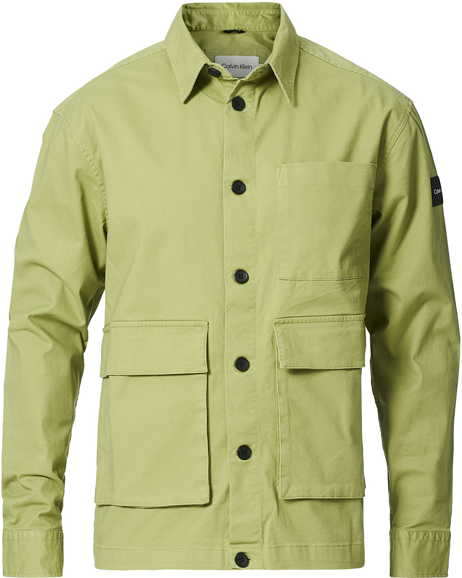 Heren | Overhemden | Calvin Klein | Twill Overshirt Sage Green