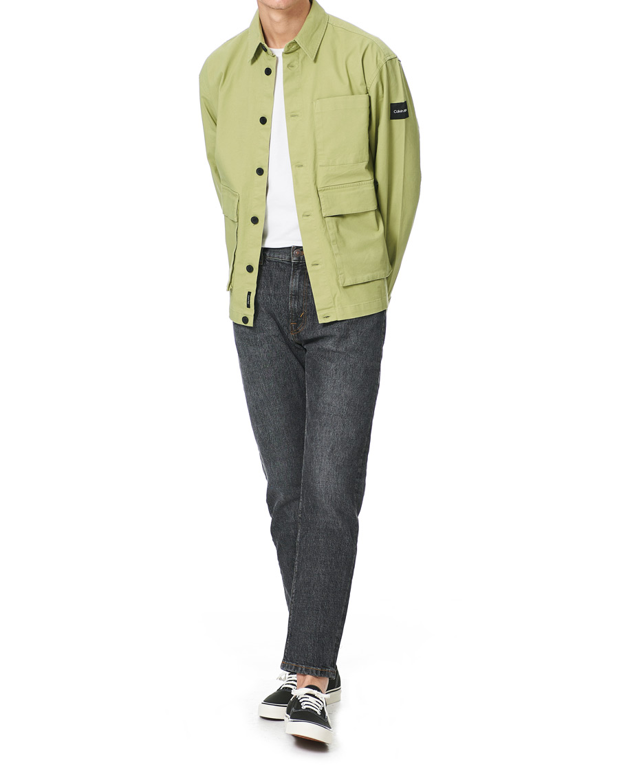 Heren | Overhemden | Calvin Klein | Twill Overshirt Sage Green